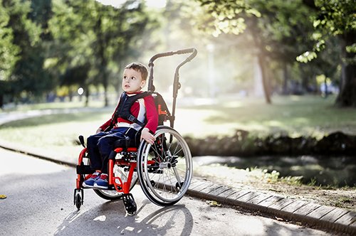 Child in wheelchair