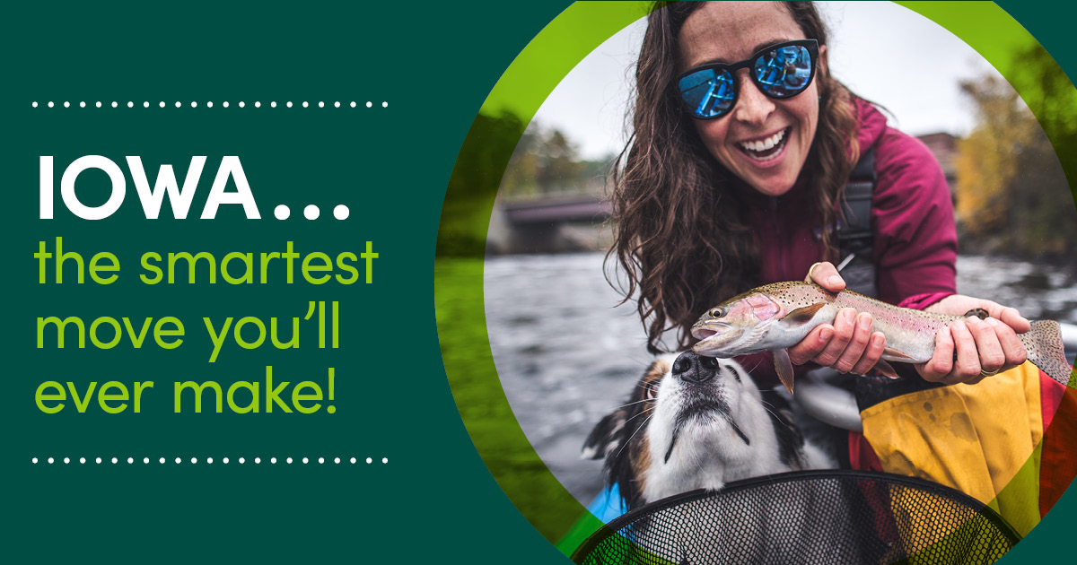 women in Iowa fishing